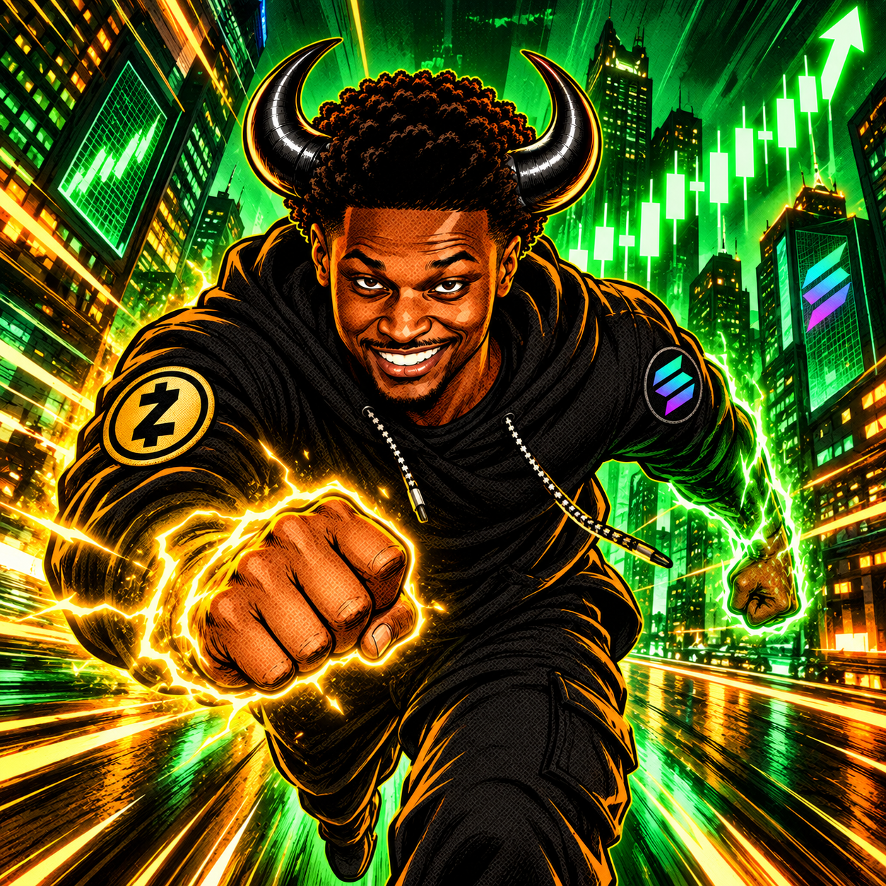 The Zolana Bull charging through the city